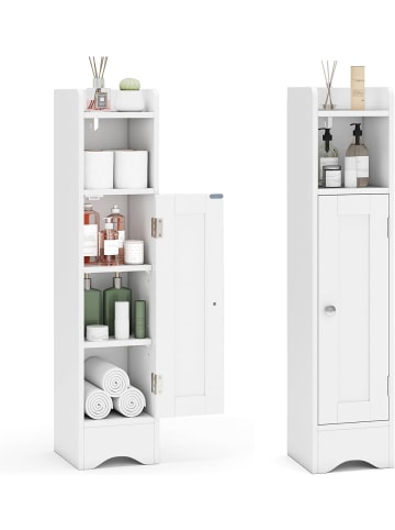 COSTWAY Toilettenschrank in Weiß