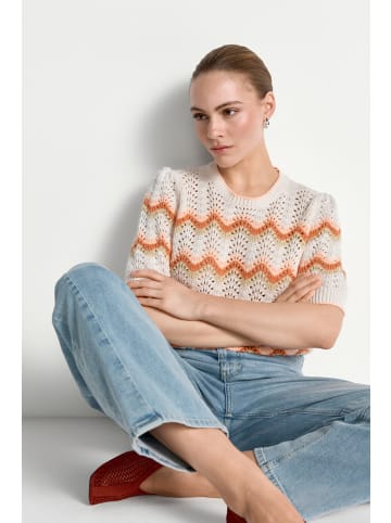 Rich & Royal Pullover in weiß blau - 0001