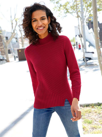 WITT WEIDEN Stehkragenpullover in dunkelrot