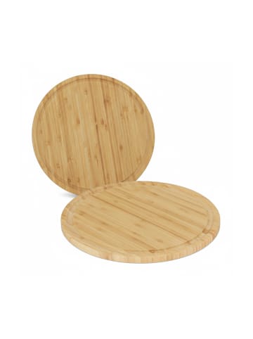 relaxdays 2 x Pizzateller in Natur - Ø 32 cm