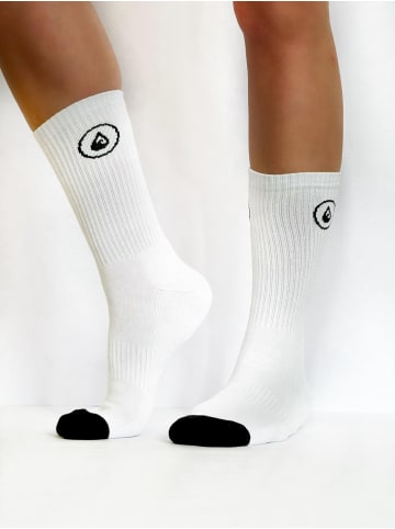 Wave Hawaii  Basicsocken Cotton Crew in Weiß