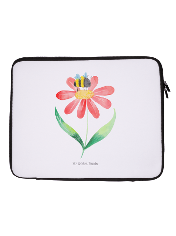 Mr. & Mrs. Panda Notebook Tasche Hummel Blume ohne Spruch in Weiß