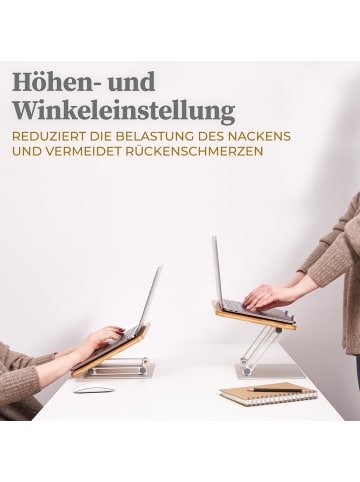 HENNEZ Laptopständer Linus Bambus Braun