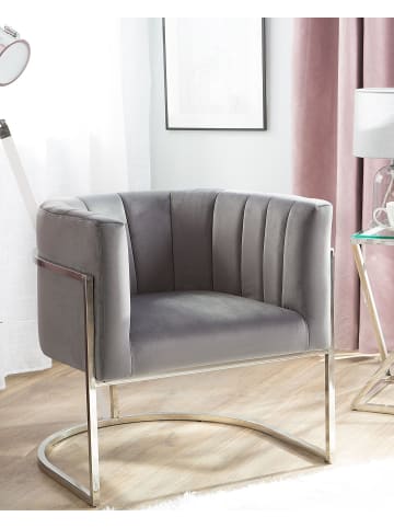 Beliani Sessel LARVIK in Grau - (W) 73 x (H) 72 x (L) 66 cm
