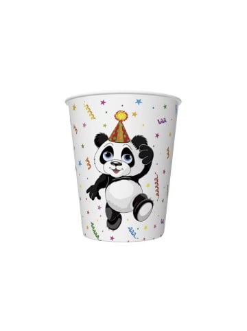 Wisam® Tiere Funny Panda Kunststoffbecher 8 Stück 250 ml