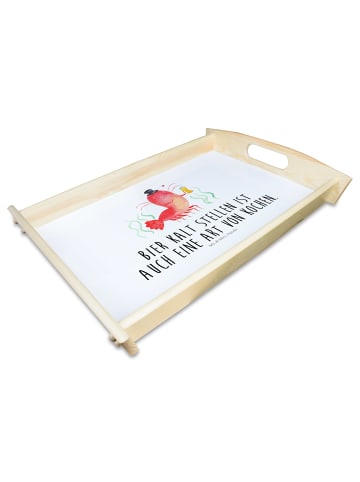 Mr. & Mrs. Panda Sofa Tablett Hummer Weizen mit Spruch in Weiß