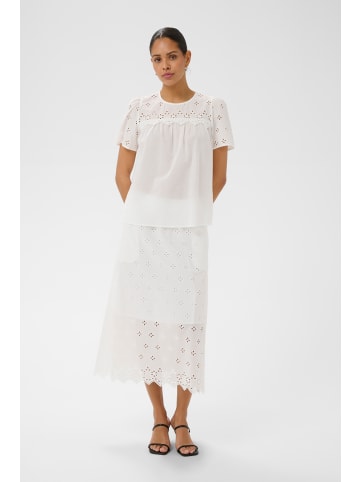 Kaffe Kurzarm-Bluse KAmolly Regular fit in Chalk