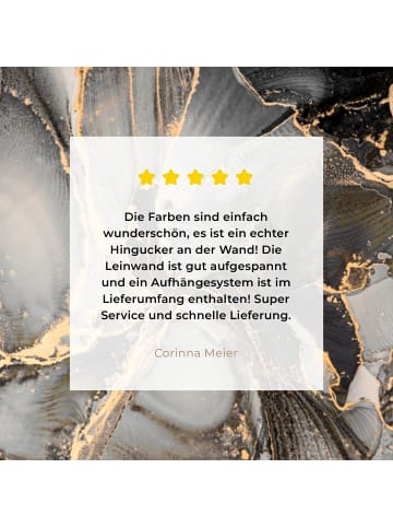 MuchoWow Leinwand bilder Abstrakte Kunst gold grau (BxH)