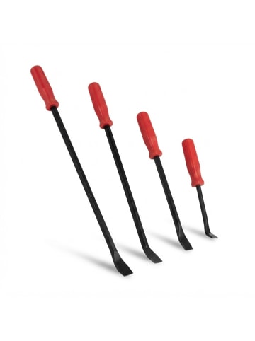 relaxdays 4-teiliges Stemmhebel -Set in Schwarz/ Rot - 200–600 mm