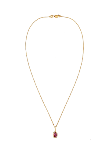 Elli Halskette 375 Gelbgold Oval in Gold