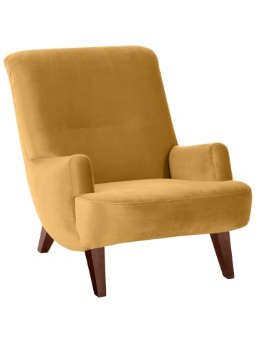 58 aufm Kessel Sessel Kajsa 71x80x101 Bezug Samtvelours Buche nussbaum/mais