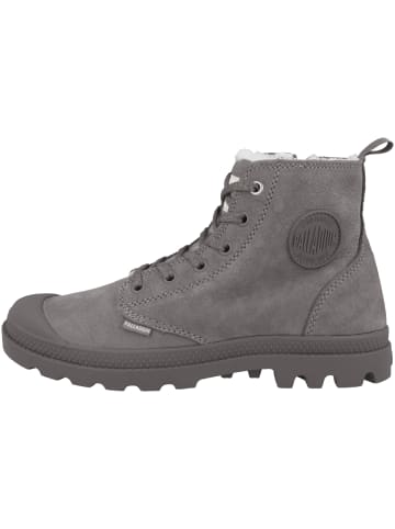 Palladium Schnürboots Pampa Hi Zip WL Leather in grau