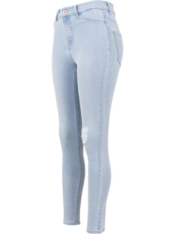 Urban Classics Urban Classics Damen Ladies High Waist Skinny Denim Pants in lightblue