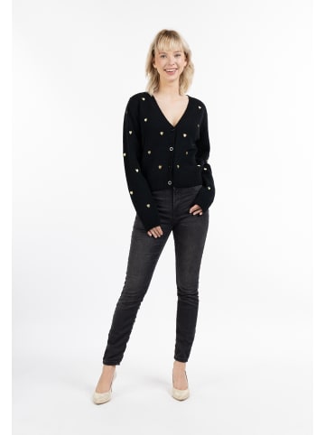 myMo Damen Strickjacke in Schwarz
