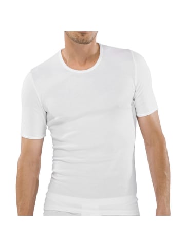 Schiesser Shirt kurzarm Feinripp in Weiß