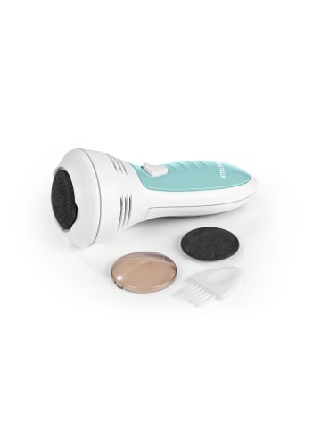 VITALmaxx Hornhautentferner mit Saugfunktion 3-tlg. 6V weiß/türkis V11 LB3 Weiß