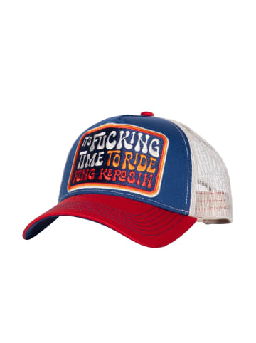 King Kerosin King Kerosin Trucker Cap It's Fucking Time To Ride in blau