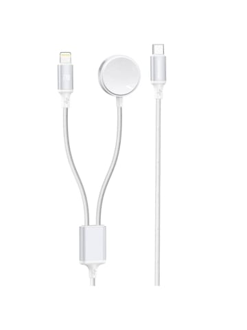 COFI 1453 2-in-1 Ladekabel 1,2 m mit Überladeschutz in Weiß