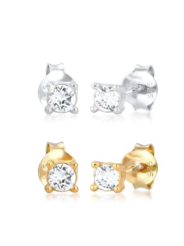 Elli Ohrringe 925 Sterling Silber Bi Color_Tri Color in Gold
