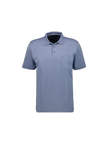 Ragman Poloshirt kurzarm für Herren in blau in blau