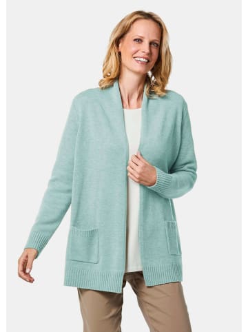 GOLDNER Strickjacke in jade / melange