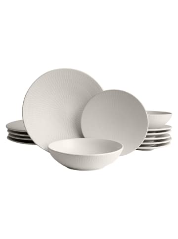 Echtwerk 12 Vintage Tafelservice "Blanka" in Creme