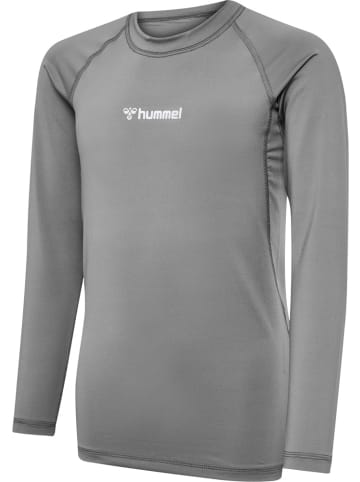 Hummel Kinder Sportshirt "Hmlbl Performance Tee L/S Kids" in Grau