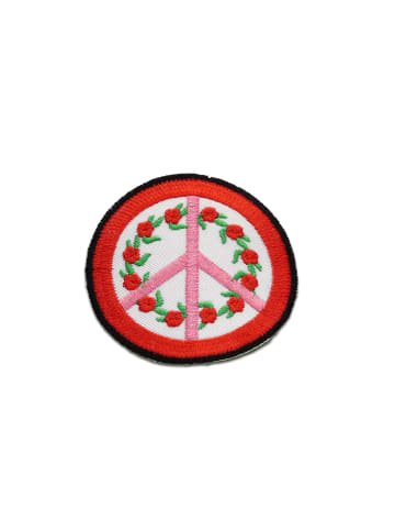 Catch the Patch Peace Frieden Symbol RoseApplikation Bügelbild inRosa