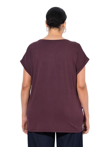 Ulla Popken Shirt in dunkle pflaume