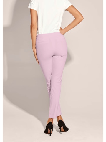 MADELEINE Schlanke Stretch-Hose mit Vichy-Karo in rosa