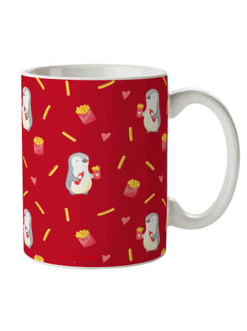 Mr. & Mrs. Panda Tasse mit Spruch Pinguin Pommes ohne Spruch in Gelb