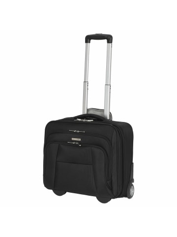 D&N Business - 2-Rollen Businesstrolley 43 cm Polyester (schwarz) in schwarz