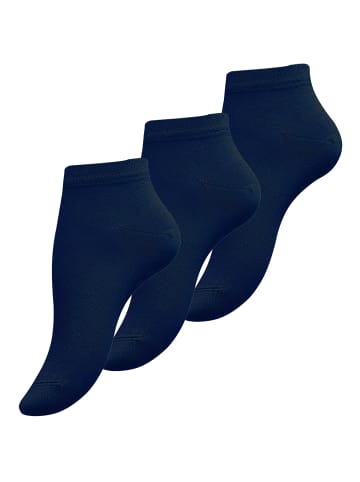 Vincent Creation® Damen "Bambus" Sneaker Socken 6 Paar in marineblau