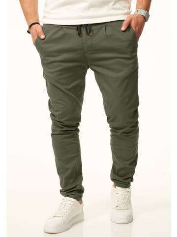 DAILY COTTON Chinohose - im CROPPED Slim-Fit Stil als Stoffhose in Khaki