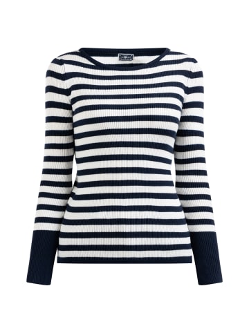 DreiMaster Maritim Strick Pullover in WOLLWEISS MARINE