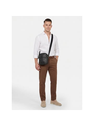 Bugatti Ryan Umhängetasche Leder 16 cm schwarz