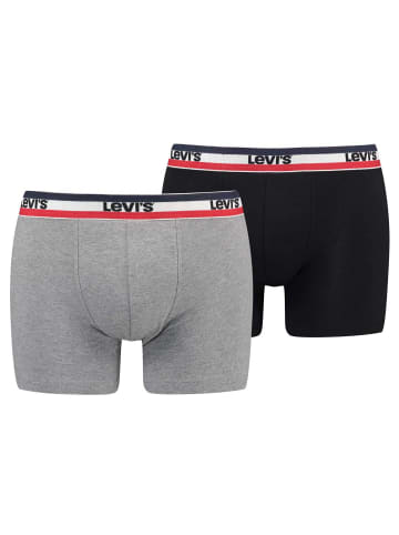 Levi´s Boxershort 2er Pack in Hellgrau/Schwarz