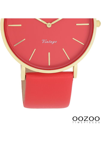 Oozoo Armbanduhr Oozoo Vintage Series orange, rot groß (ca. 40mm)
