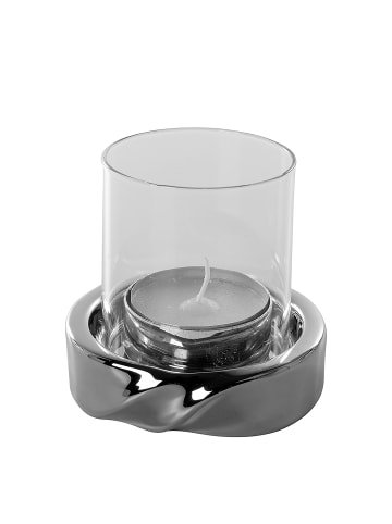 Fink Windlicht mit Glas Le Decor silberfarben - (H) 10 cm