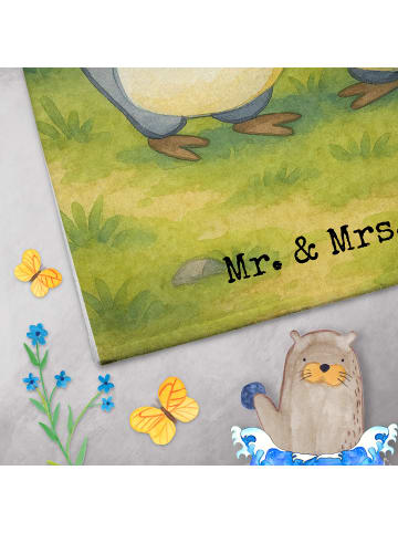 Mr. & Mrs. Panda Handtuch Baumwolle Pinguine Kuscheln Design ohn... in Weiß
