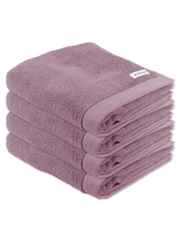Tom Tailor Handtuch 4er Pack in Mauve