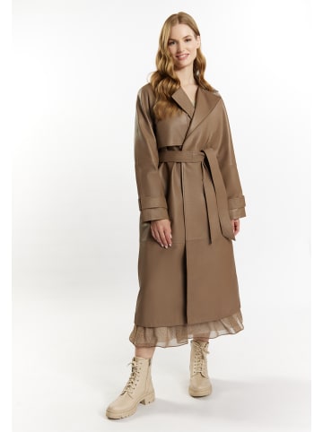 DreiMaster Vintage Trenchcoat Aus Leder in Schlamm