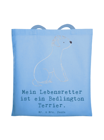 Mr. & Mrs. Panda Tragetasche Bedlington Terrier Lebensretter mit... in Sky Blue