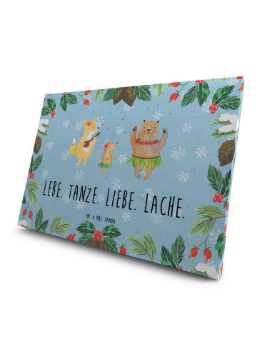 Mr. & Mrs. Panda Tee Adventskalender Waldtiere Aloha mit Spruch in Eisblau