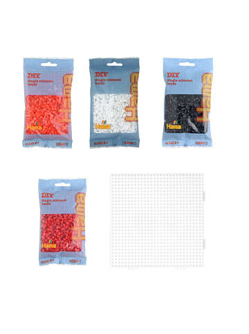 Hama 5tlg. Set: Midi-Bügelperlen-Set Schneemann in bunt