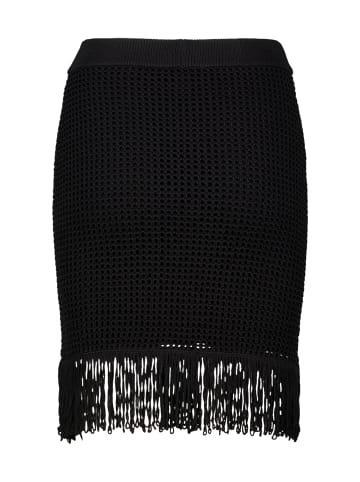 Zero  Strickrock mit Fransen in Black Beauty