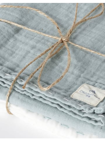 OrganicEra Musselin-Tücher in White&Mint