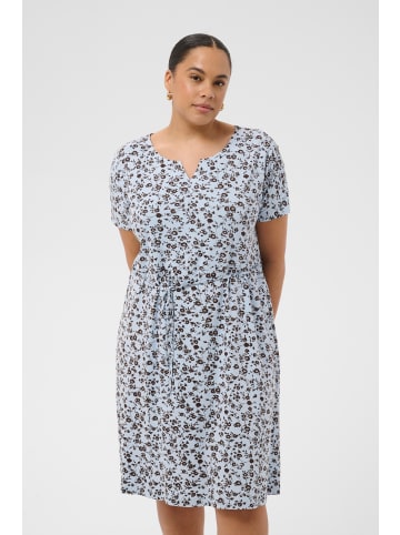 KAFFE curve Kleid KCmella Regular fit in Blue Fog W. Coffee Bean Flower