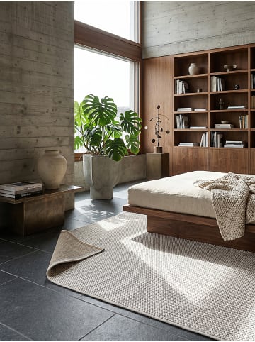 KADIMA DESIGN Teppichläufer Uni pflegeleicht Wohnzimmer Schlafzimmer Flur Esszimmer in Creme
