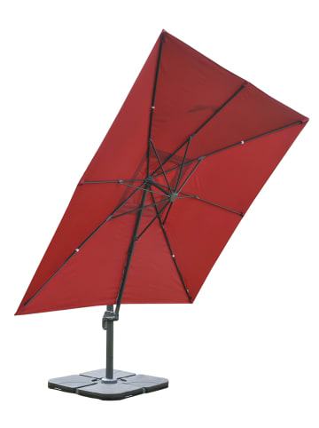 MCW Ampelschirm A96, Bordeaux, mit Ständer, drehbar